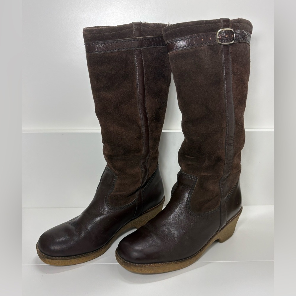 Pajar Winter Size 7 Shearling Lined Leather Suede Boots Made in Canada Vintage
